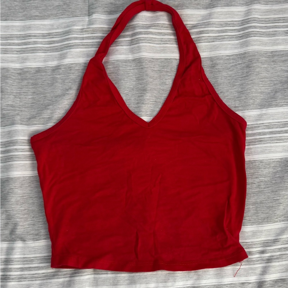 Red Halter Neck Top